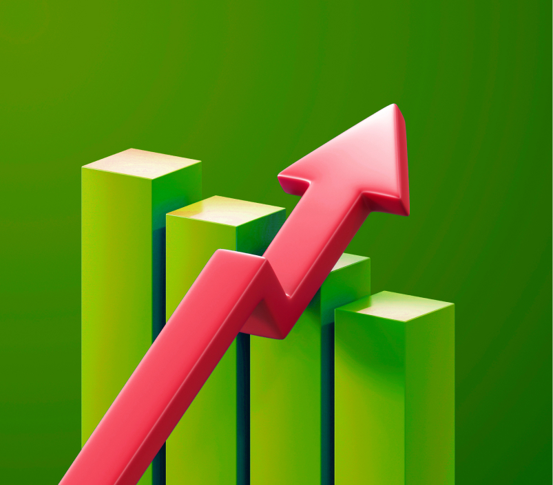 3d chart of financial success 